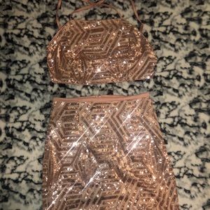 Two Piece Dress with Sequins